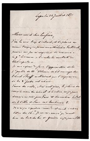 Gustavo Strafforello (Porto Maurizio 1820 - ivi 1903), A Thalès Bernard