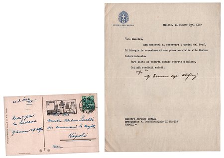 Giovanni Treccani degli Alfieri ( Montichiari 1877-Milano 1961), Mostra Intersindacale 1941, Adriano Lualdi