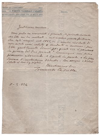 Tommaso Cascella (Ortona 1890 - Pescara 1968), Bozzetto di Basilio Cascella