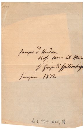 Jacopo d'Andrea (Rauscedo 1819 - Venezia 1906), Arte - Accademia delle Belle Arti di Venezia