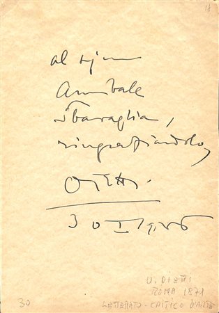 Ugo Ojetti (Roma 1871 - Fiesole 1946), Annibale Sbaraglia