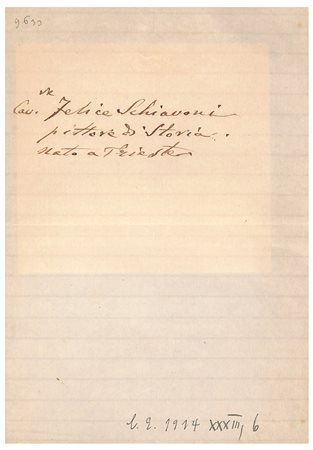 Felice Schiavoni (Trieste 1803 - ivi 1868), Pittura