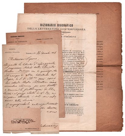 Angelo De Gubernatis (Torino 1840 - Roma 1913), Società Asiatica Italiana



