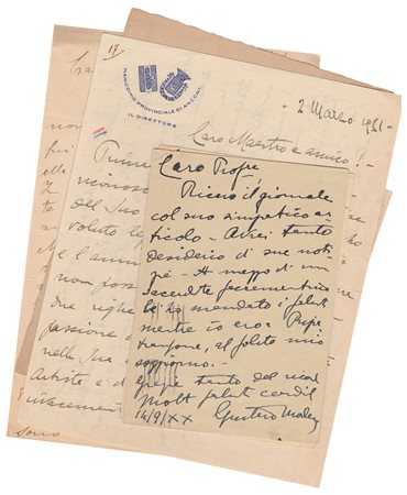 Gustavo Modena (Reggio Emilia 1876 - Roma 1958), Giovanni Tebaldini - Psichiatria - Musica - Pizzetti - Bottai