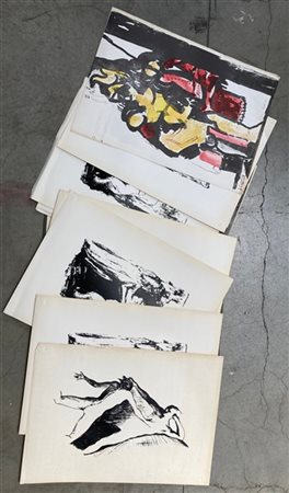 Lotto composto da due cartelle contenenti varie stampe e litografie, alcune di