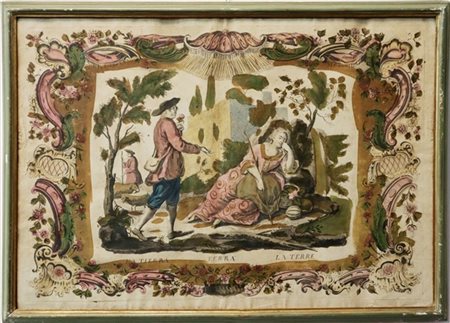 Anonimo del secolo XVIII. Allegorie dell'aria, della terra e dell'America, tre