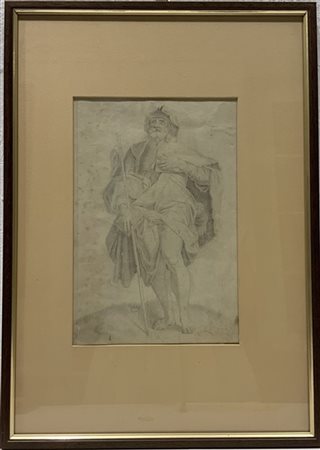 Anonimo del secolo XVIII

San Rocco
matita su carta (mm 290x195)
In cornice (di