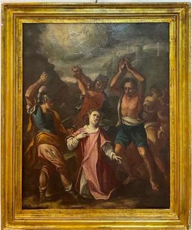 Scuola del secolo XVII

"Martirio di Santo Stefano
"
Olio su tela, cm 85x70

In