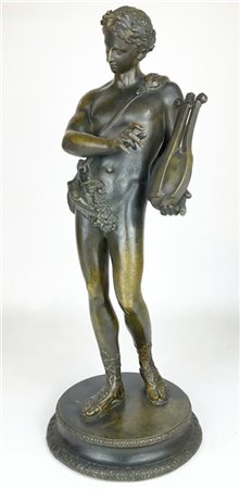 Isaak Duchemin "Apollo" 
scultura in bronzo (h cm 60)
Firmata alla base
(difetti