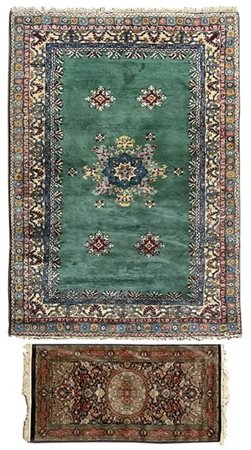 Manifatture differenti. Lotto composto da due tappeti recenti, di cui uno Shrin