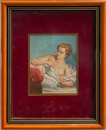 Ignoto del secolo XIX

"Figura femminile" 
tempera su carta (cm 13x10)
In corni