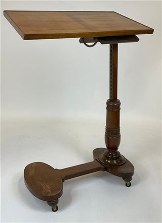 Tavolo da disegno con piano regolabilie, sostegno tornito poggiante su base sag