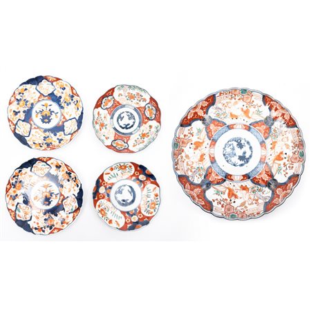 MANIF. IMARI SECONDA METÀ XIX SEC., 5 piatti