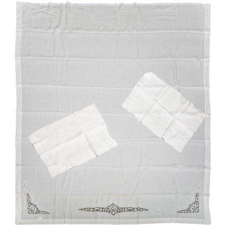 LENZUOLO MATRIMONIALE CON DUE FEDERE IN LINO