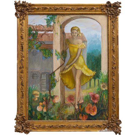 PITTORE DEL XX SECOLO, La Ventata, Olio su tela