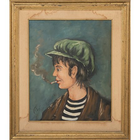 PITTORE DEL XX SECOLO, Scugnizzo, Olio su tela