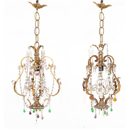 COPPIA DI LAMPADARI ad una luce