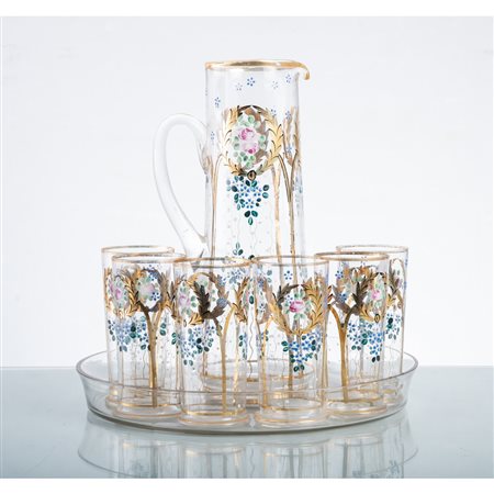 MANIFATTURA ITALIANA DEI PRIMI DEL '900, Servizio in vetro