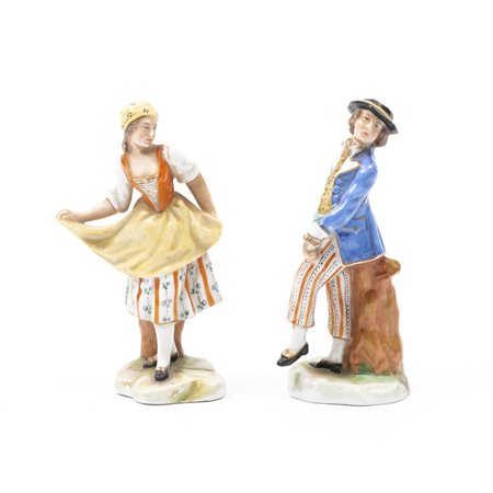 COPPIA SCULTURE in porcellana