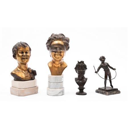 QUATTRO SCULTURE in metallo