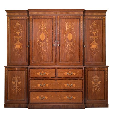 MANIFATTURA INGLESE DEL XIX SECOLO, Credenza a due corpi