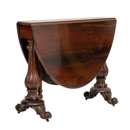EBANISTERIA INGLESE DEL XIX SECOLO, Tavolino con alette