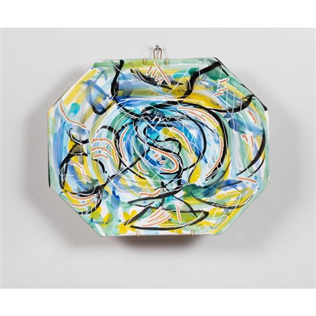 SANTO STEFANO, Piatto ottagonale in ceramica