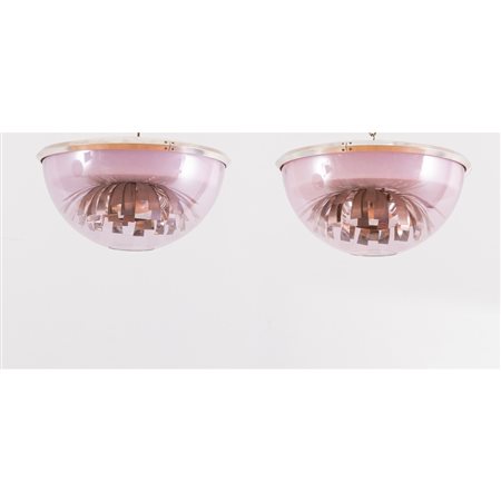 SPACE AGE, Coppia di lampade da soffitto-parete