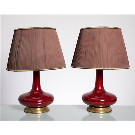 PRODUZIONE ITALIANA 1980 ca., Coppia di lampade da tavolo