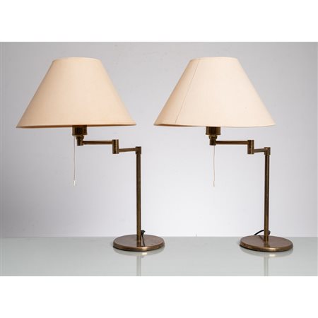 PRODUZIONE ITALIANA 1980 ca., Coppia di lampade da tavolo