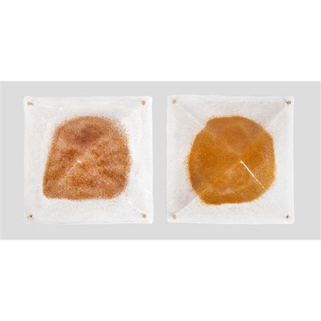 A V MAZZEGA, Coppia di lampade da soffitto