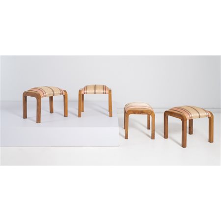 PRODUZIONE ITALIANA 1930 ca., Quattro sgabelli Art Decò