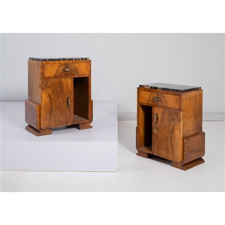 PRODUZIONE ITALIANA 1930 ca., Coppia di comodini Art Decò