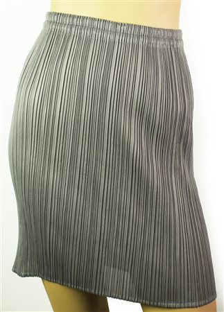 Pleats Please Issey Miyake SKIRT Description: Silver polyester skirt....