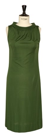 Emilio Pucci PLEIN DRESS Description: Rare green plein color silk jersey...