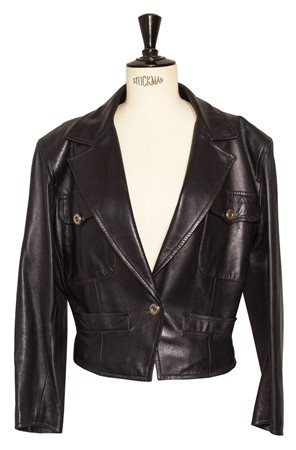 Yves Saint Laurent Rive Gauche LEATHER JACKET Description: Leather jacket,...
