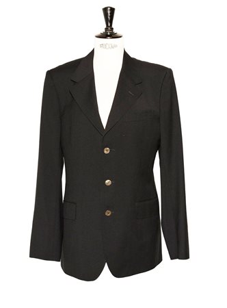 Yves Saint Laurent MAN JACKET Description: Black wool men jacket with 3...