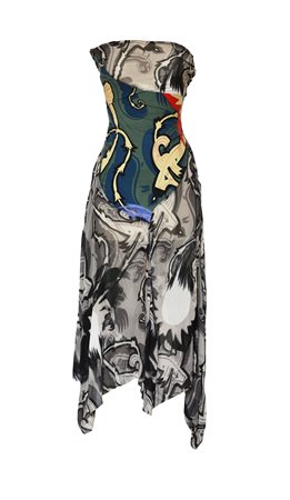 Vivienne Westwood CAMOUFLAGE DRESS Description: Printed silk georgette dress...