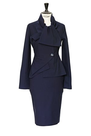 Vivienne Westwood Red Label NECK TIE SUIT Description: Midnight Blue stretch...