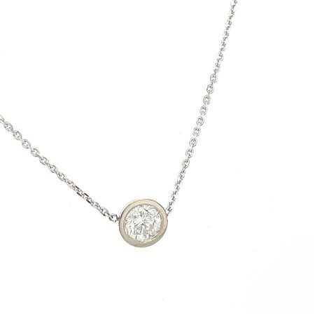 GIROCOLLO IN ORO BIANCO 14K 1.84 GR CON DIAMANTE 0.53 CT G/I1 - PND21002