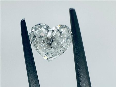 DIAMANTE "DRILLED" 0,41 CARATI COLORE G - PUREZZA I1* - TAGLIO CUORE -...