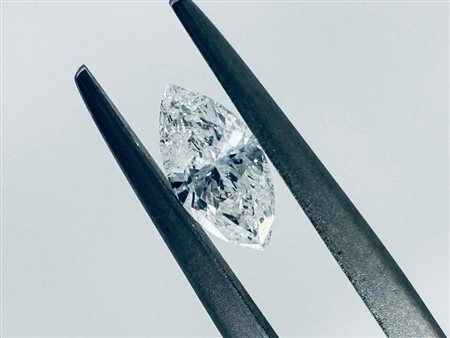 DIAMANTE 0,41 CARATI COLORE E - PUREZZA I1 - TAGLIO MARCHESE - CERTIFICATO ID...