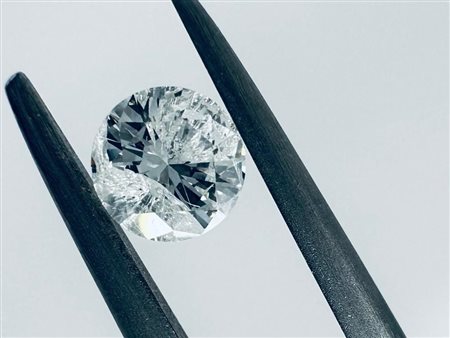 DIAMANTE 0,41 CARATI COLORE F - PUREZZA I2 - TAGLIO BRILLANTE - CERTIFICATO...