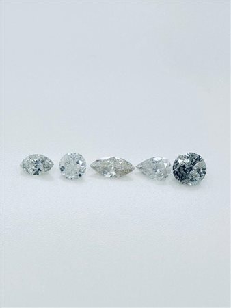 5 DIAMANTI 2,03 CT H - CHIARO MARRONE - I2-3 - TAGLIO MIX - C30901-25 