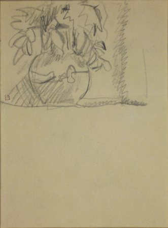 Bonard Pierre "bouquet de fleurs" matita su carta cm 12,5 x 16 timbrato con...