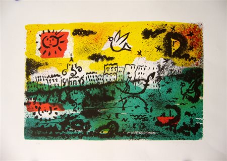 Rognoni Franco " Venezia " litografia cm 69 x 47,5 firmata in basso a destra,...