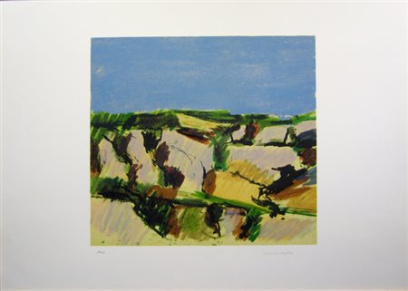 Morlotti Ennio " rocce " litografia cm 50 x 70 tiratura P.d.A., Prov....