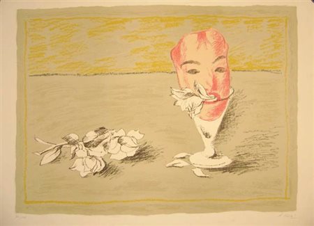 Rossi Attilio " la maschera " serigrafia cm 50 x 70 firmata in basso a...