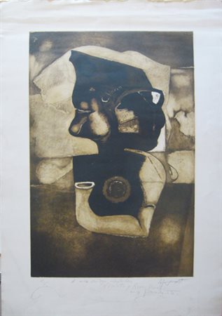 Cuixart Modest " il personaggio " incisione cm 63 x 90,5 anno 1987 Firmata in...