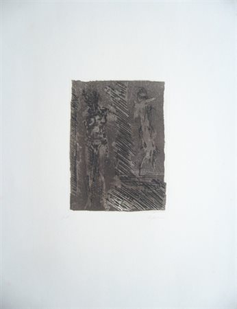 Ajmone Giuseppe " Nudino allo specchio " Incisione acquaforte cm 48 x 58...